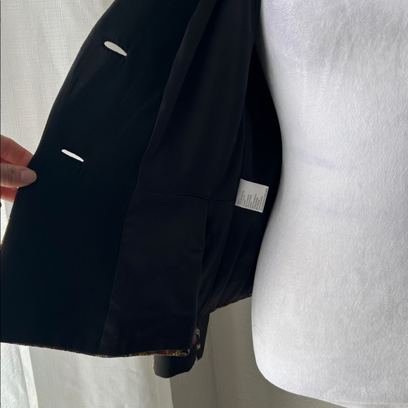 Carlisle New York floral jacquard blazer black multicolor size 6 - Picture 8 of 13